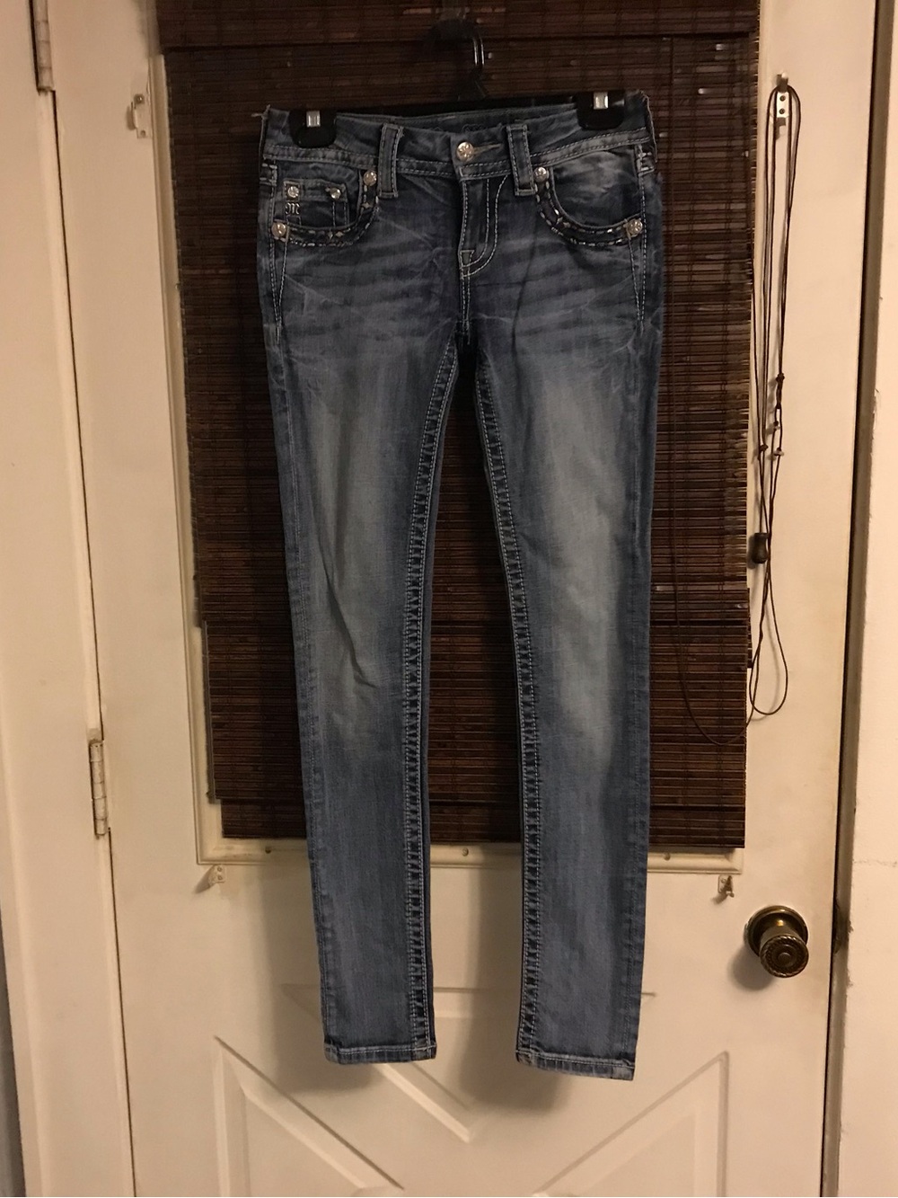 Miss Me Womens Signature Ankle Skinny Jeans
